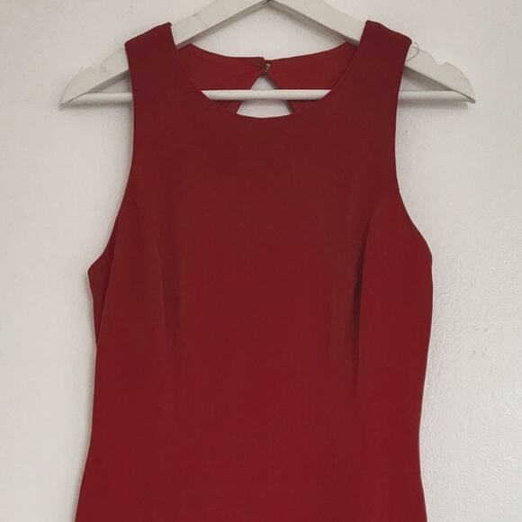 MAGGY LONDON SILK RED Open Back Dress - 6 - Picture 9 of 9